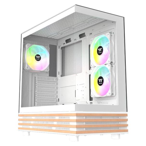 Thermaltake CA-1Y7-00M6WN-WS View 270 Plus WS ARGB Mid Tower E-ATX Case Snow Wood Edition
