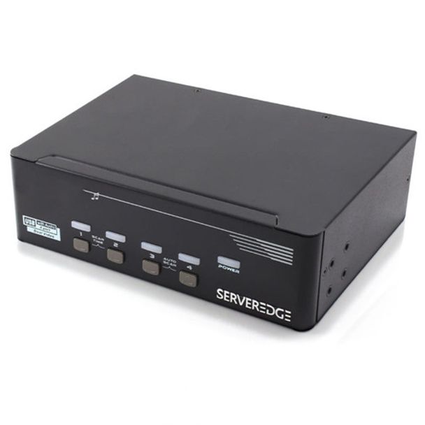 Serveredge SEDDP04DD 4-Port Dual Display DisplayPort KVM Switch with Audio & Hotkey Control