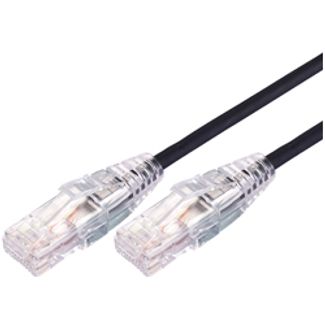 Comsol UTP-.5-C6A-UT-BLK 0.5m RJ45 Cat 6A Ultra Thin Patch Cable - Black