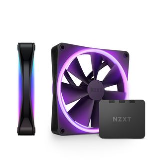 NZXT RF-D14DF-B1 F140 RGB Duo 140mm Dual-sided RGB Fan Twin Pack Black w/RGB Controller