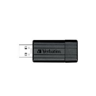 Verbatim 49064 Store'n'Go Pinstripe USB Drive 32GB USB Storage Drive Memory Stick (Black)