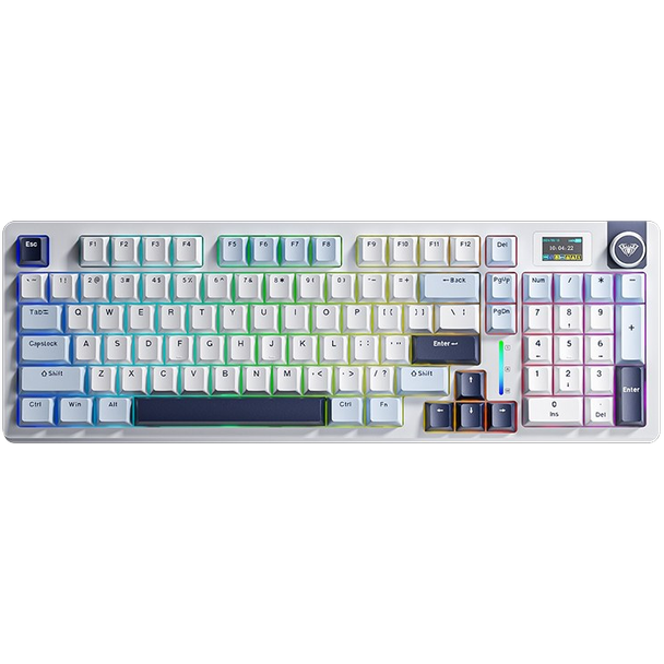 AULA S98pro-BB-S S98PRO Wireless Tri-Mode Gasket RGB Mechanical Keyboard Glacier Blue