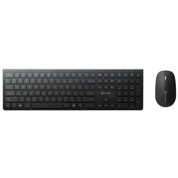 Alogic ASKBT3WC Echelon USB-C Rechargeable Wireless Mouse & Keyboard for Windows Black