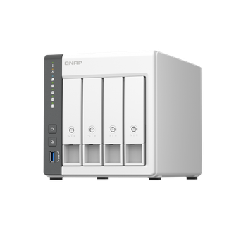 QNAP TS-433-4G 4-Bay ARM 4C 2.0GHz 4 x SATA 6Gb/s 3.5"/2.5" 4GB RAM on-board 1 x GbE  1 x 2.5GbE 1 x USB3.2 Gen1 and 2 x USB2.0