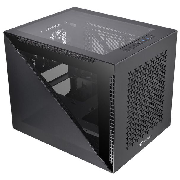 Thermaltake CA-1V1-00S1WN-01 Divider 200 TG Air Tempered Glass mATX Case