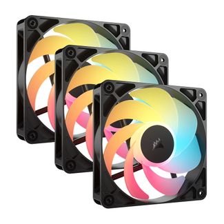 Corsair CO-9050196-WW RS120-R ARGB 120mm PWM Reverse Fans Triple Pack Black