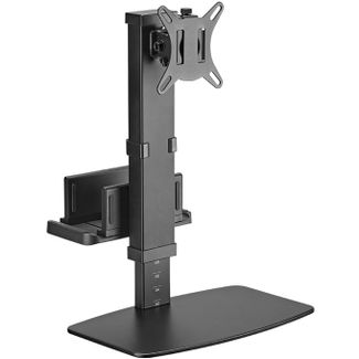 Brateck LDT67-T01MP-B Vertical Lift Monitor Stand With Thin Client CPU Mount