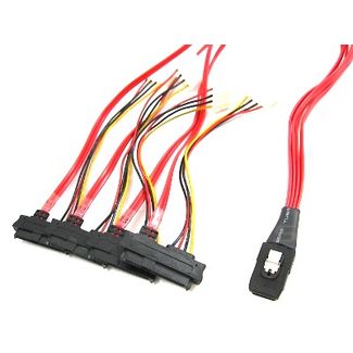 Alogic IMS-01-8482-8087 1M Mini SAS (SFF-8087) to (4) SFF-8482 Cable