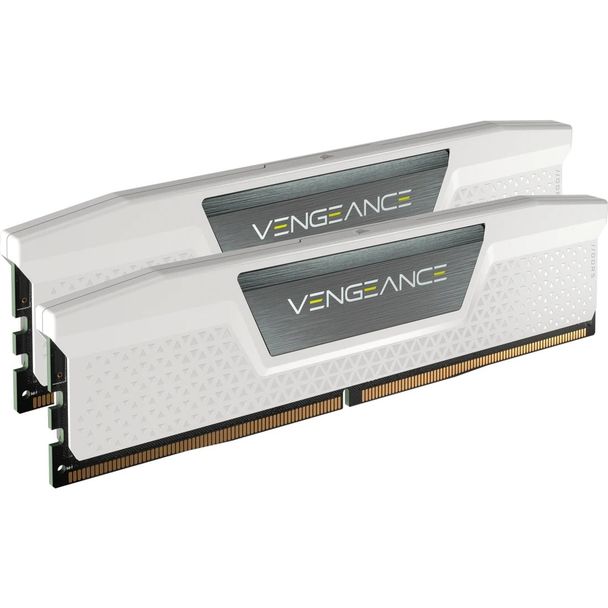CORSAIR CMK32GX5M2B6400Z36W VENGEANCE DDR5 32GB (2 x 16GB) DDR5 6400MHz CL36-48-48-104 1.35V EXPO & XMP Memory White
