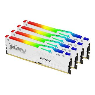 Kingston KF556C40BWAK4-128 FURY Beast RGB 128GB (4x 32GB) DDR5 5600MHz Desktop Memory White