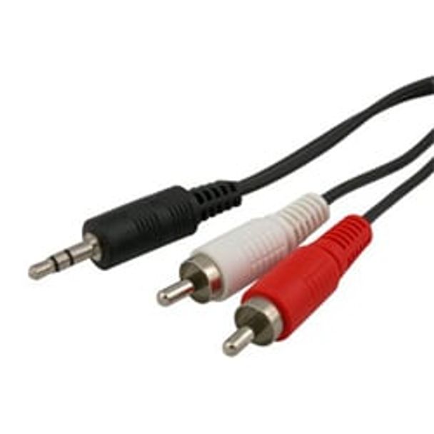 Comsol 35-2XRCA-05 5M 3.5mm Stereo Male to 2 x RCA Male Audio Cable