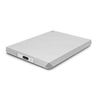LaCie STLP1000400 Mobile Drive V2 2.5" USB-C Portable Drive 1TB 2Yr Moon Silver