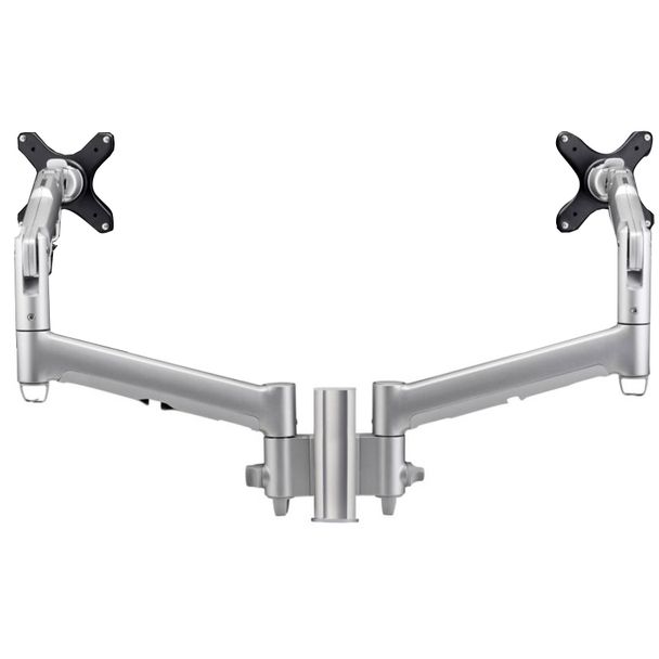 Atdec AWMS-2-D13-F-S Silver F-Clamp Dual Monitor Arm For 27" Displays