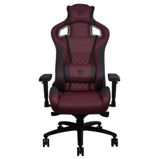Thermaltake GGC-XFR-BRMFDL-TW X FIT TT Premium Edition Real Leather Gaming Chair - Burgundy Red