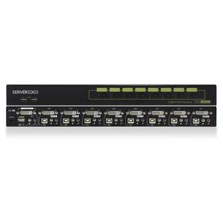 Serveredge KR08DHU 8-Port DVI USB KVM Combo Switch with Audio Mic & USB Hub 2.0