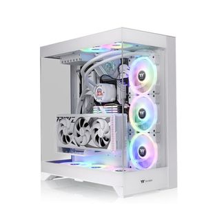 Thermaltake CA-1Z8-00M6WN-00 CTE E550 Tempered Glass Dual Chamber Mid Tower Case Snow Edition