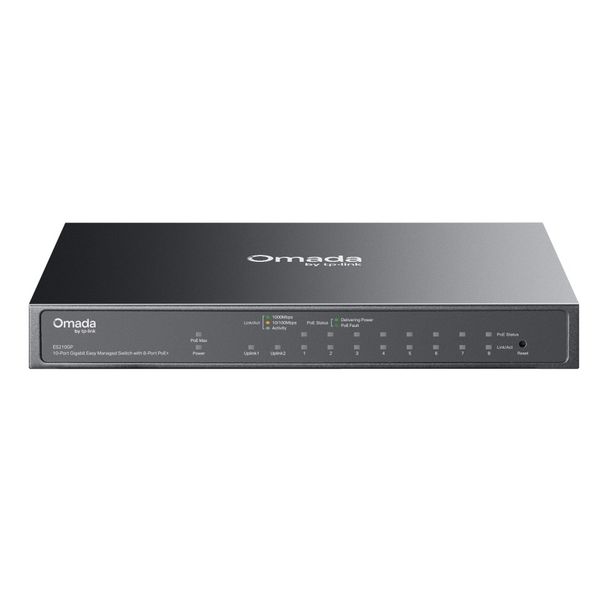 TP-Link ES210GP Omada 10-Port Gigabit Easy Managed Switch with 8-Port PoE+