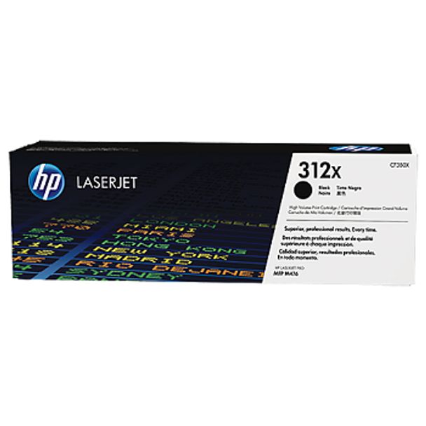 HP 312X Black LaserJet Toner Cartridge CF380X