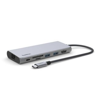 Belkin INC009btSGY Connect USB-C 7-in-1 Multiport Adapter Grey