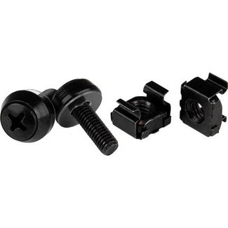 StarTech CABSCREWM52B M5 Screws & Cage Nuts - 100 Pack Black