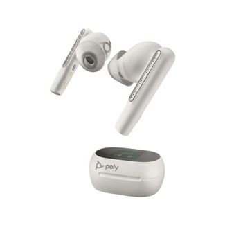 Poly 7Y8G7AA Voyager Free 60+ MS White Earbuds with BT700 USB-A Adapter & Touchscreen Charge Case