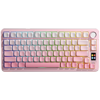AULA S75Pro-GP-G S75 PRO Wireless Tri-Mode Gasket RGB Mechanical Keyboard Gradient Pink
