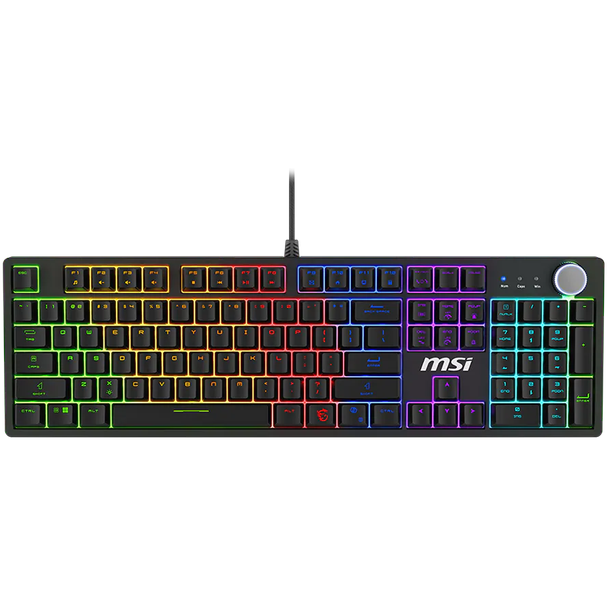 MSI FORGE GK320 RED US RGB Wired Linear Mechanical Gaming Keyboard Black