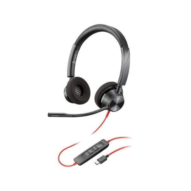 Poly 8X219AA Blackwire 3320 Dual USB-C Headset + USB-C/A Adapter