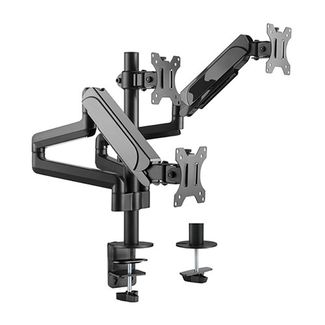 Brateck LDT48-C036 Triple Monitors Pole-Mounted Gas Spring Monitor Arm Fit Most 17'-27' Monitors Up to 7kg per screen