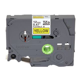 Brother TZEFX631 12mm (0.47") Black on Yellow Flexible ID tape 8m