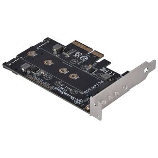 Silverstone SST-ECM27 3 Port M.2 SSD to PCI-E x4 Adapter Card