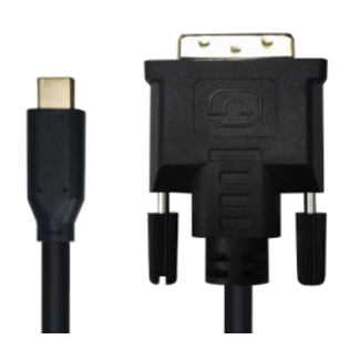 Cruxtec CTD4K-02-BK USB-C Male to DVI Male Cable 2m Black