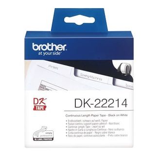 Brother Dk22214 White Continuous Paper Roll 12Mm X 30.48M