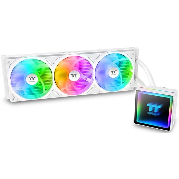 Thermaltake CL-W468-PL12SW-A TH360 V3 360mm ARGB AIO Liquid CPU Cooler Snow Edition
