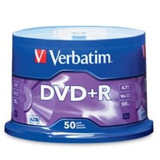 Verbatim 95037 AZO DVD+R 4.7GB 16X with Branded Surface - 50pk Spindle