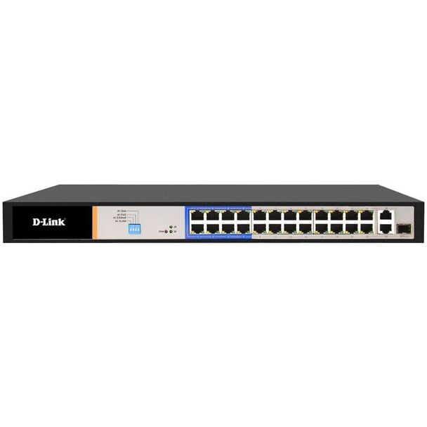 D-Link DGS-F1026P-E 26-Port Gigabit PoE Switch with 24 PoE+ Ports