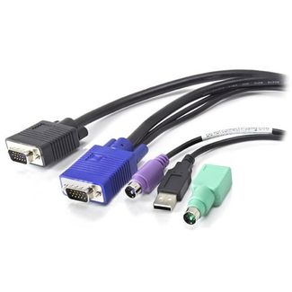 Serveredge KRC02VUP 1.8m 3-in-1 KVM Cable - PS2USB & VGA - Suitable for KR08VU & KR16VU