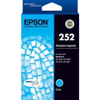 Epson T252292 Std Capacity DURABrite Ultra Cyan ink - WF-3620 WF-3640 WF-7610 WF-7620