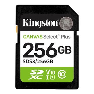Kingston SDS3/256GB 256GB SDXC Canvas Select Plus Gen3 C10 UHS-I U1 V10 Memory Card