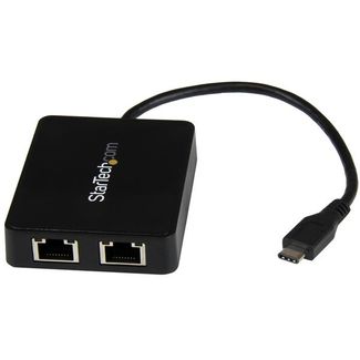 StarTech US1GC301AU2R Dual USB-C To GBE Adapter W/ USB PORT