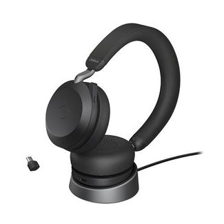 JABRA 27599-989-889 WIRELESS EVOLVE2 75 UC STEREO BLUETOOTH HEADSET W/CHA RGING STAND+USB-C+3.5MM+LNK380