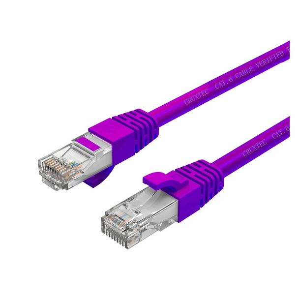 Cruxtec RC6-150-PU CAT6 10GbE Ethernet Cable Purple 15m