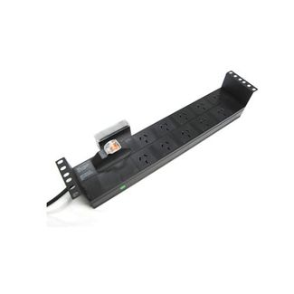 Powershield RPR-10HMCB Power Distribution Unit Unmanaged 19-Inch Horizontal Power Rail with 10 x 10A Australian Sockets