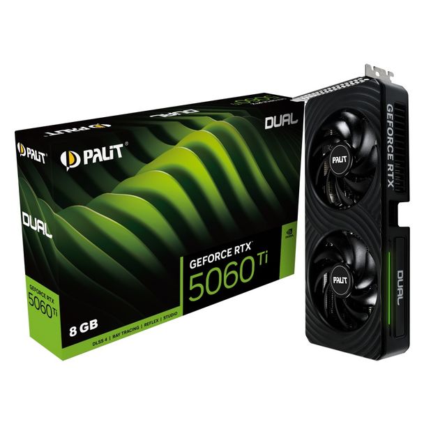 Palit NE7506T019P1-GB2062D GeForce RTX 5060 Ti Dual 8GB GDDR7 Graphics Card