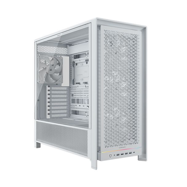 Corsair CC-9011308-WW FRAME 5000D RS Modular High Airflow Tempered Glass Mid Tower ATX Case White