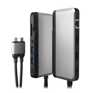 Alogic U2CSH-SGR Twin USBC Super Dock 10in1 with Dual Display 4K