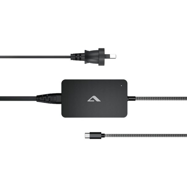 ALOGIC DCF1X65BK-ANZ Rapid Power 65W Inline GaN Charger USB-C Fixed Cable Black