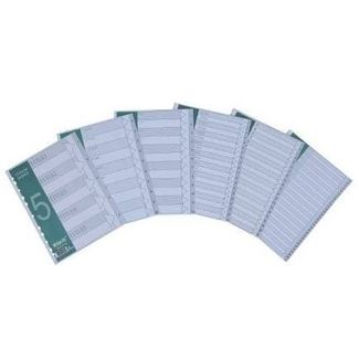 A4 PP 1-20 Tab Grey Dividers DVIDER-20GREY