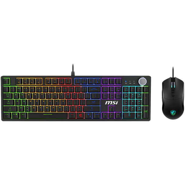 MSI FORGE GK320 COMBO RED RGB Wired Linear Mechanical Gaming Keyboard and Mouse Combo Black