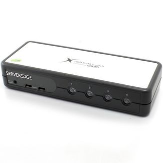 Serveredge KD04UVH2 4-Port USB / VGA Desktop KVM Switch With Audio & USB Hub2.0  - Includes Cables 